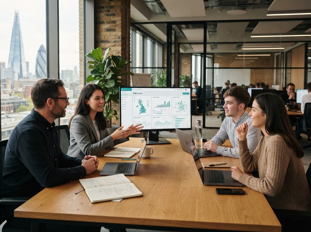 AI Spot Hunter analyst reviewing predictive risk models on screen